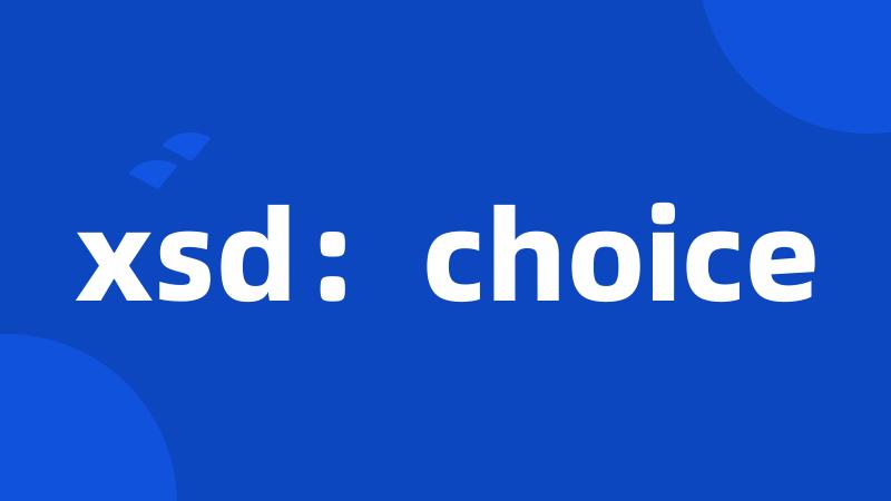 xsd：choice