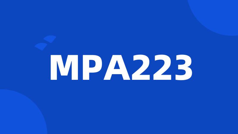 MPA223
