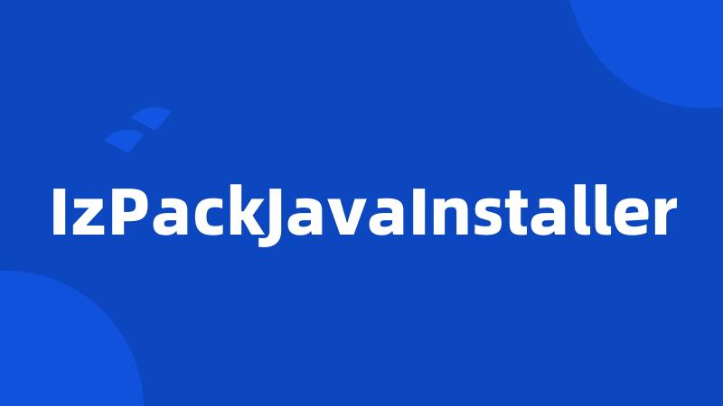 IzPackJavaInstaller