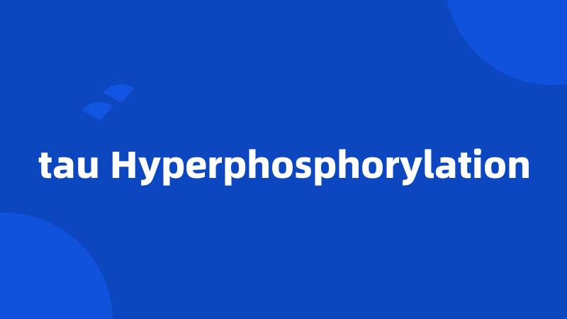 tau Hyperphosphorylation