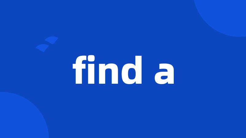 find a