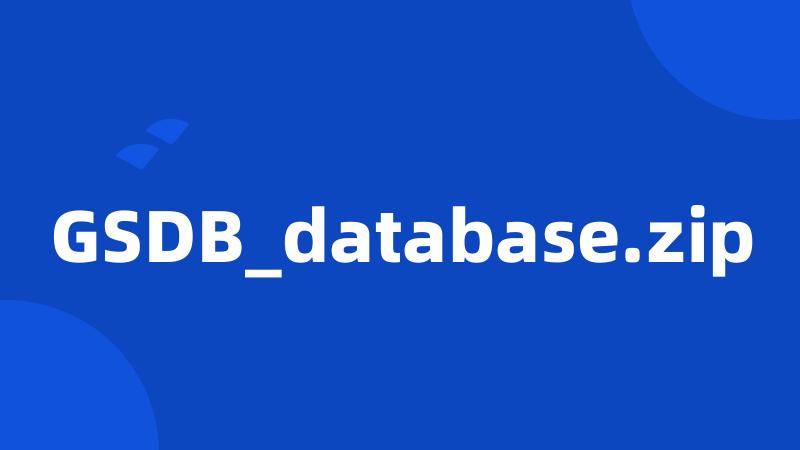 GSDB_database.zip