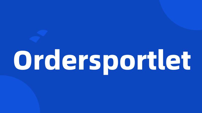 Ordersportlet