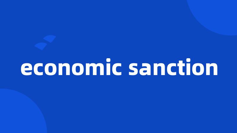 economic sanction