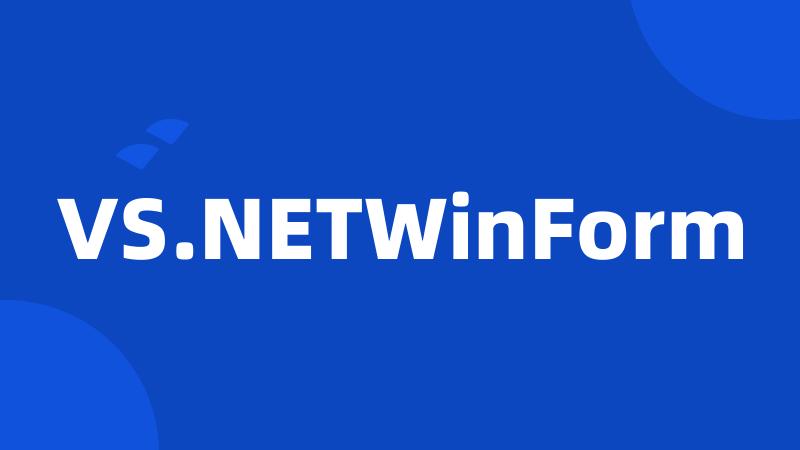 VS.NETWinForm