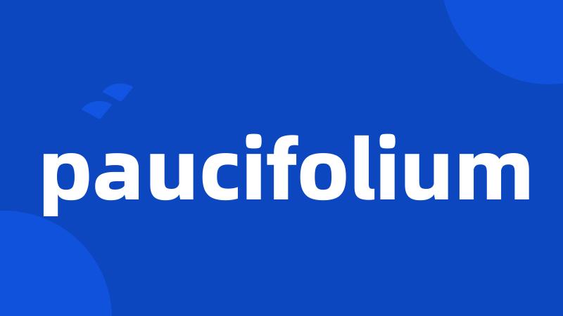 paucifolium