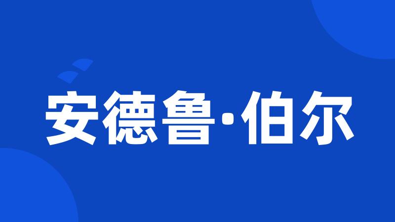 安德鲁·伯尔