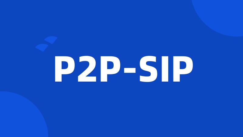 P2P-SIP