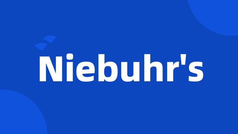 Niebuhr's