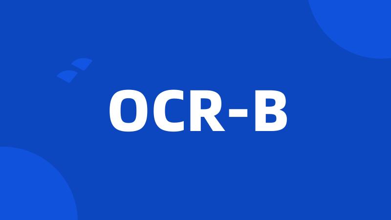 OCR-B