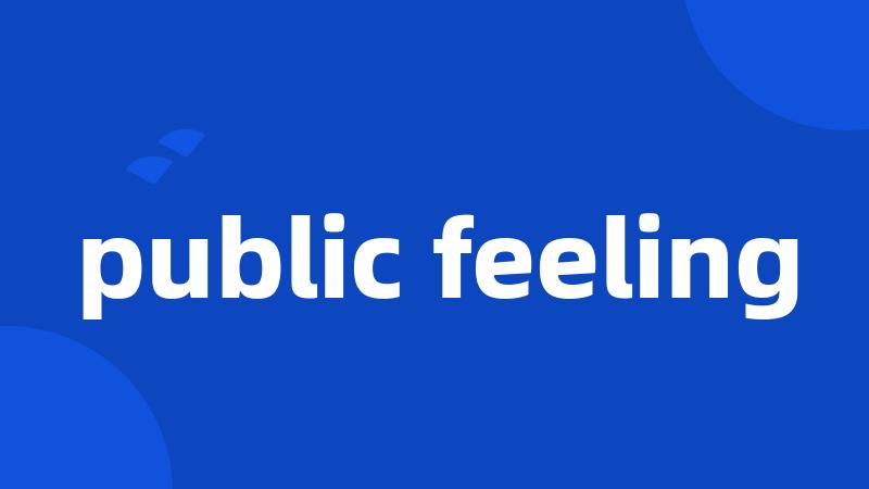 public feeling