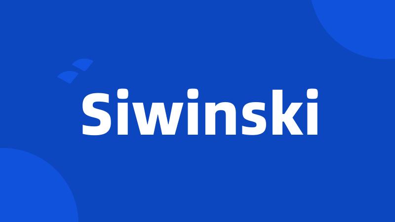 Siwinski