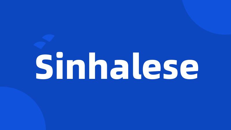 Sinhalese