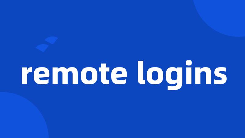 remote logins