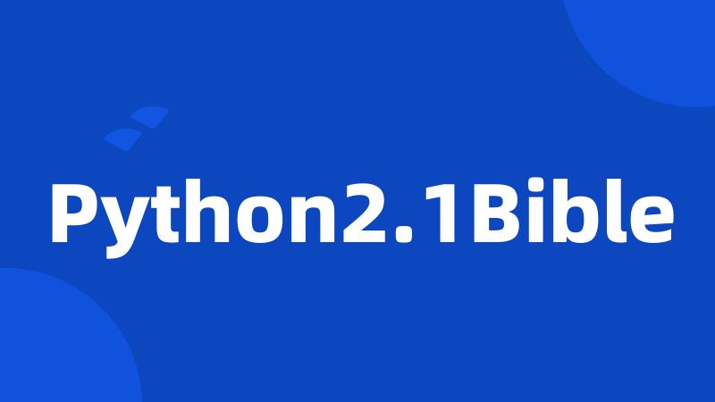 Python2.1Bible