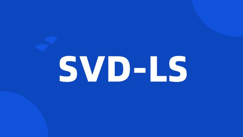 SVD-LS
