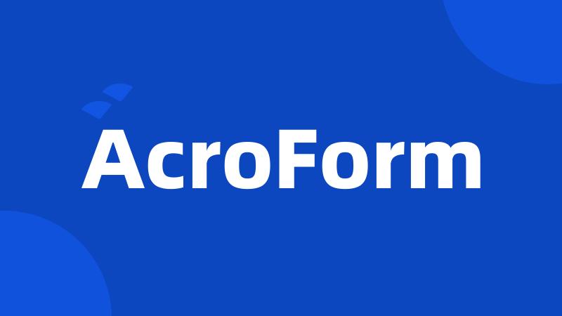 AcroForm