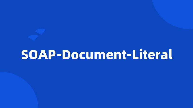 SOAP-Document-Literal