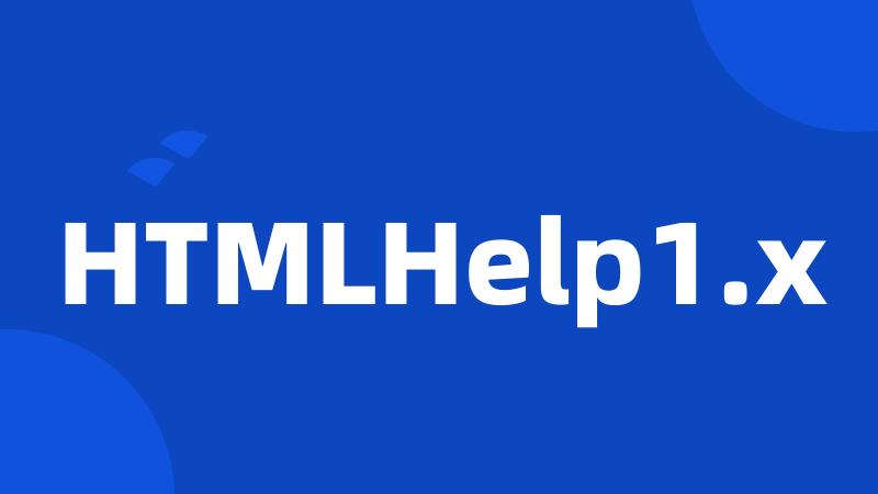 HTMLHelp1.x