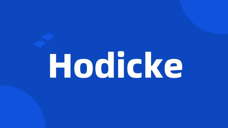 Hodicke