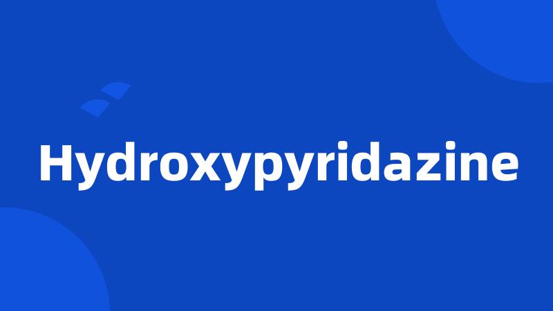 Hydroxypyridazine