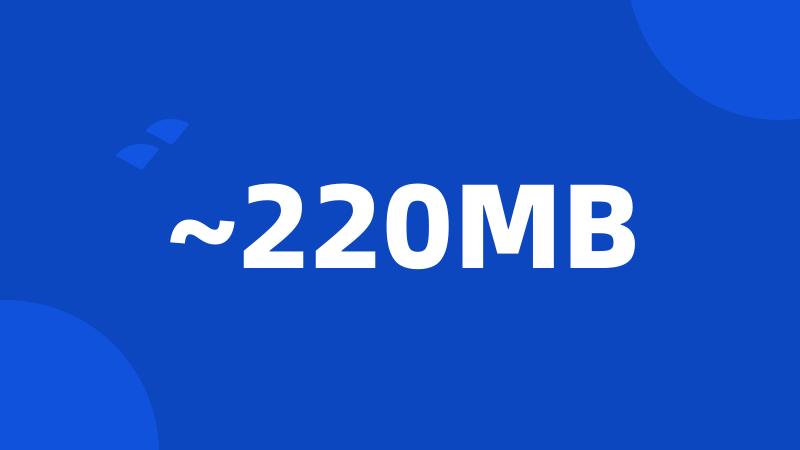 ~220MB