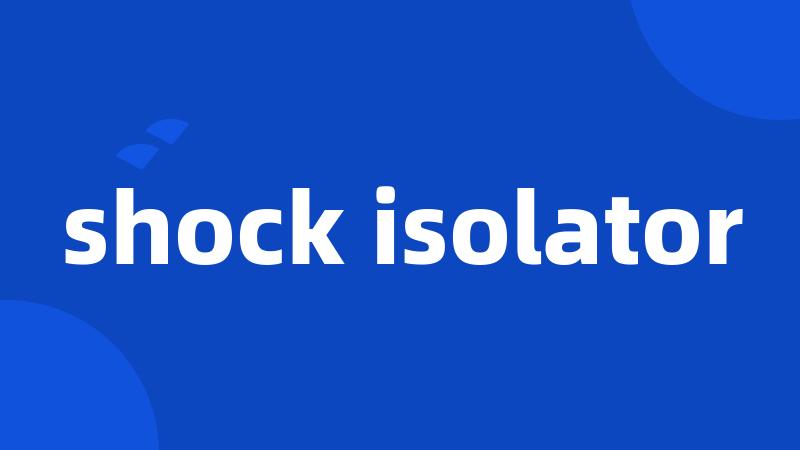 shock isolator