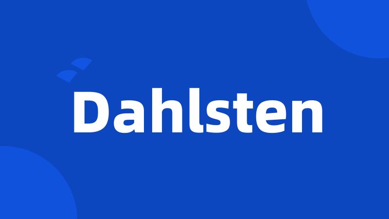 Dahlsten
