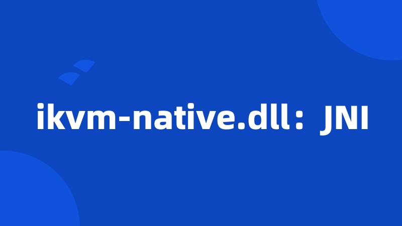 ikvm-native.dll：JNI