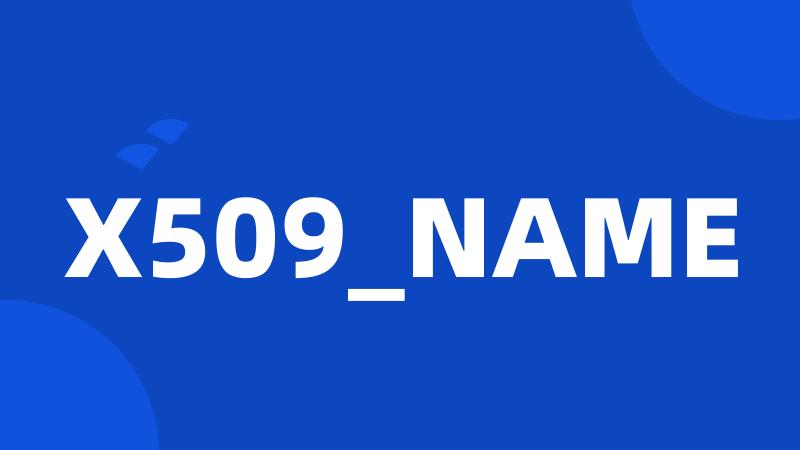 X509_NAME