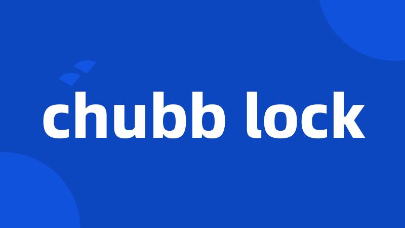 chubb lock