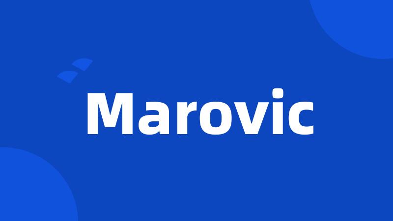 Marovic