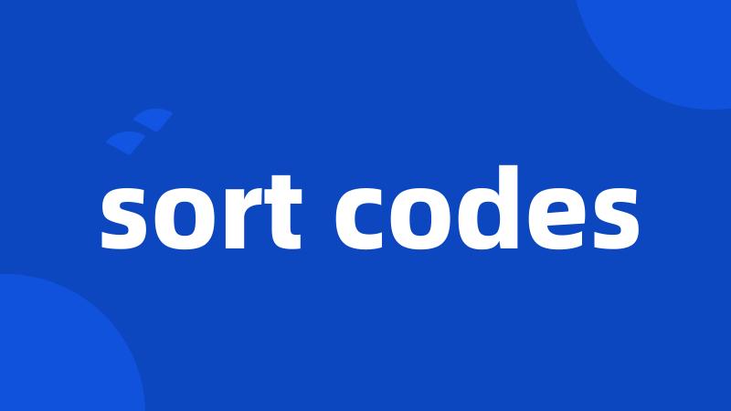 sort codes