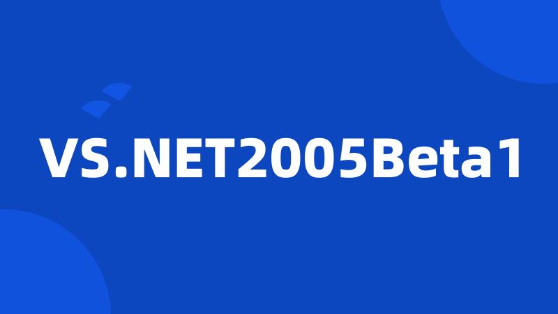 VS.NET2005Beta1