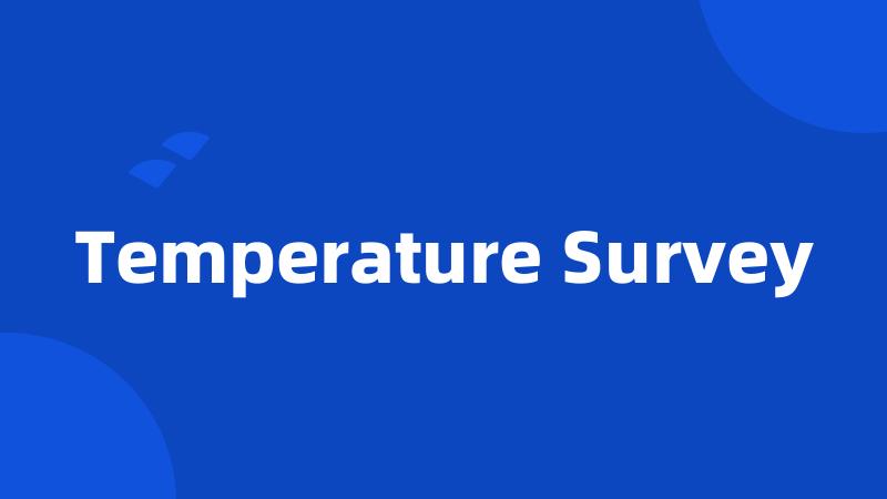 Temperature Survey