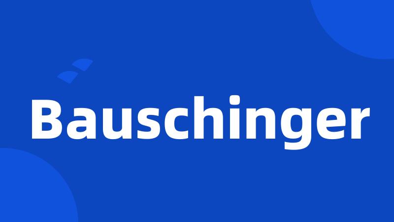 Bauschinger