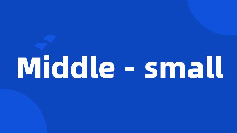 Middle - small