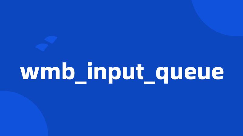 wmb_input_queue