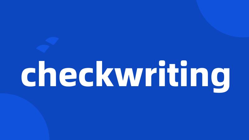 checkwriting