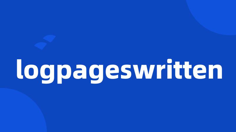 logpageswritten