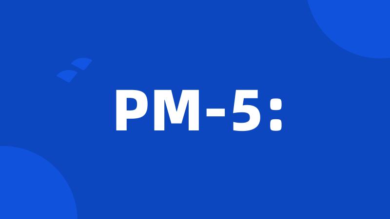 PM-5: