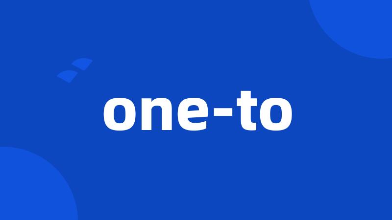 one-to