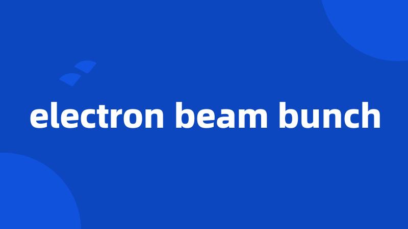 electron beam bunch