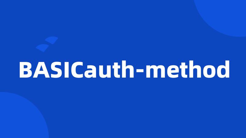 BASICauth-method