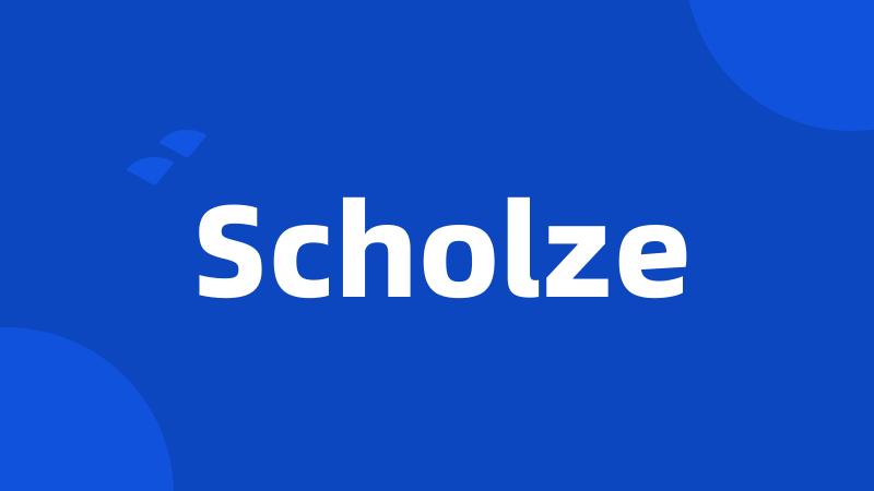 Scholze