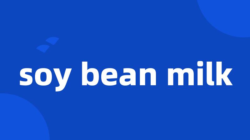 soy bean milk