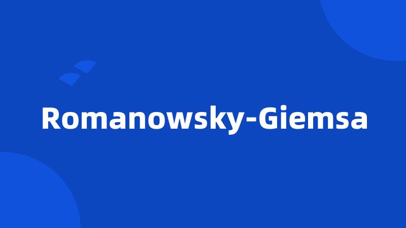Romanowsky-Giemsa