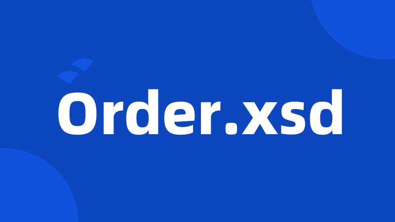 Order.xsd