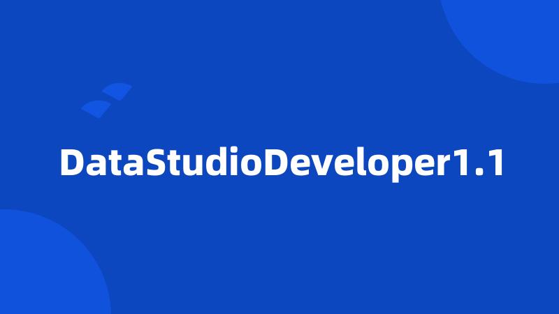 DataStudioDeveloper1.1