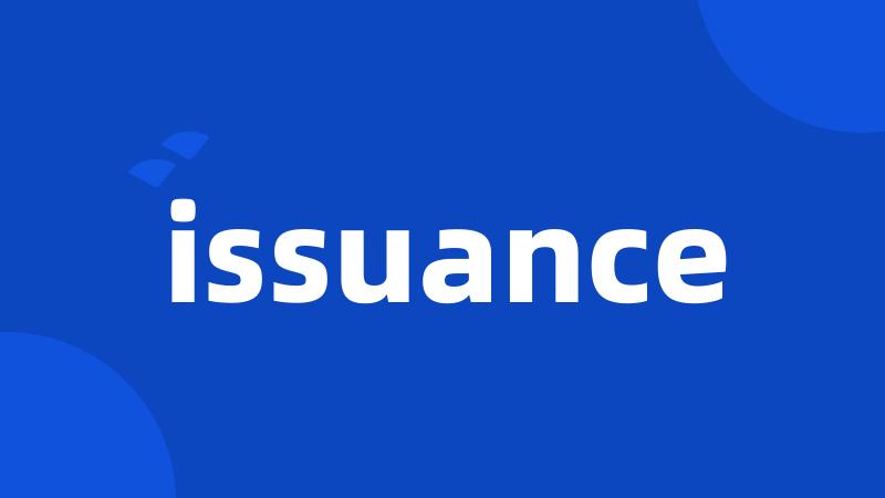 issuance